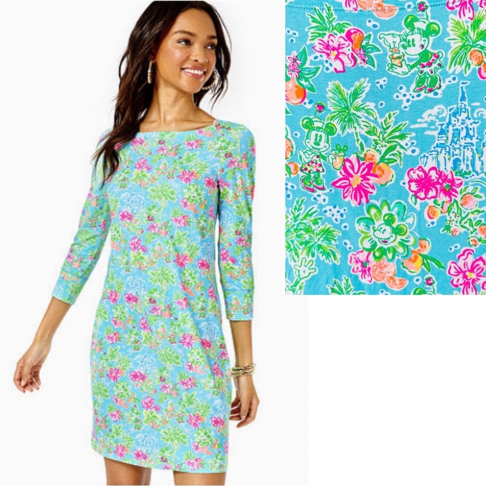 NEW Lilly Pulitzer Disney Parks Womens Size Large Mickey & Minnie Sophie Dress